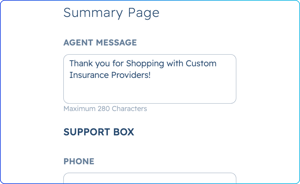 A screenshot of the AndDone Merchant Portal Branding section displaying that Merchants can customize an Agent Message displayed to their customers when payments are made.