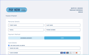 An example screenshot of AndDone's Payment Link product.